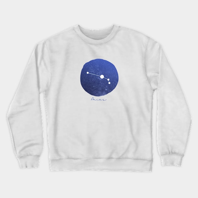 Aries Starry Sky Crewneck Sweatshirt by sophiesconcepts